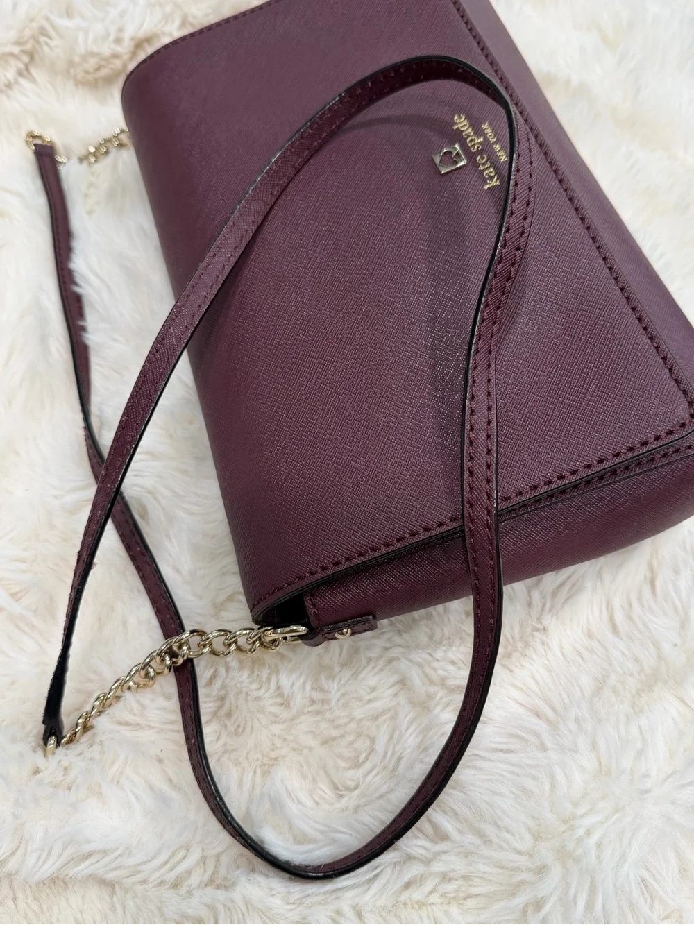💜NWOT kate spade New York Plum Leather Crossbody Bag